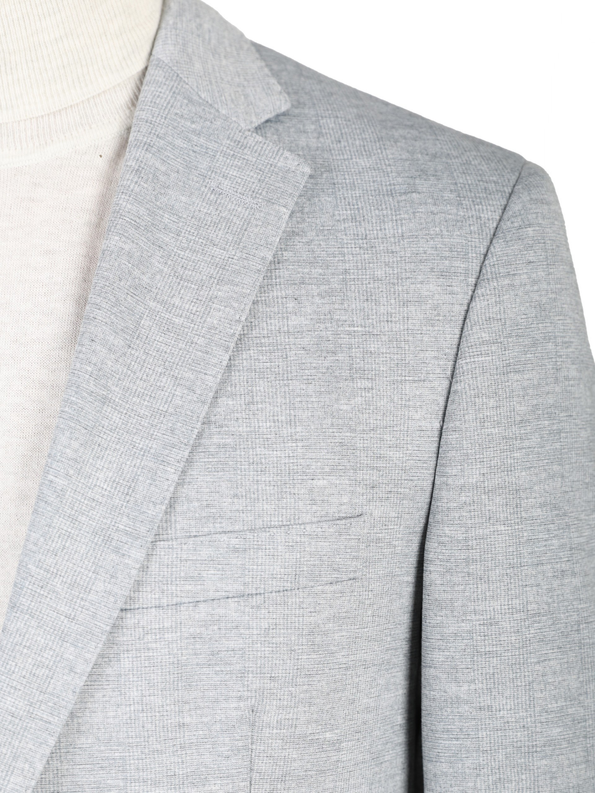 Micro pattern elasticated slim fit suit