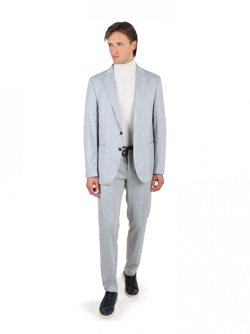 Traje elástico slim fit micro estampado