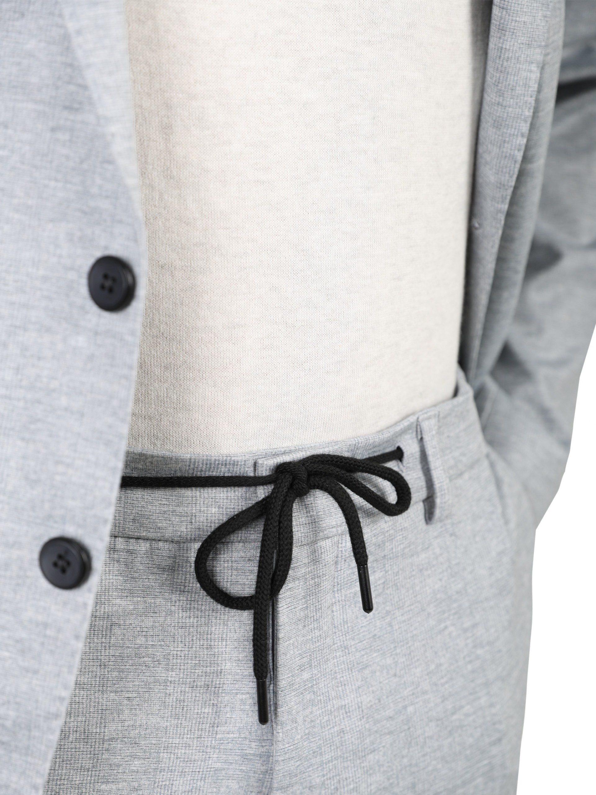 Micro pattern elasticated slim fit suit