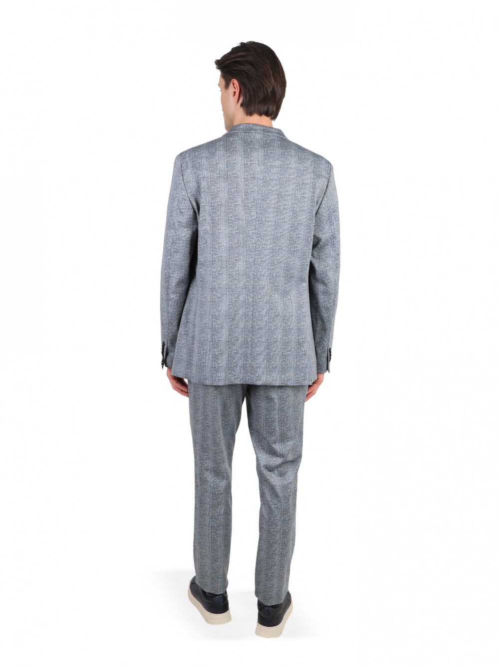 Fato slim fit el�stico micro padr�o