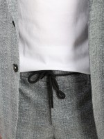 Fato slim fit el�stico micro padr�o