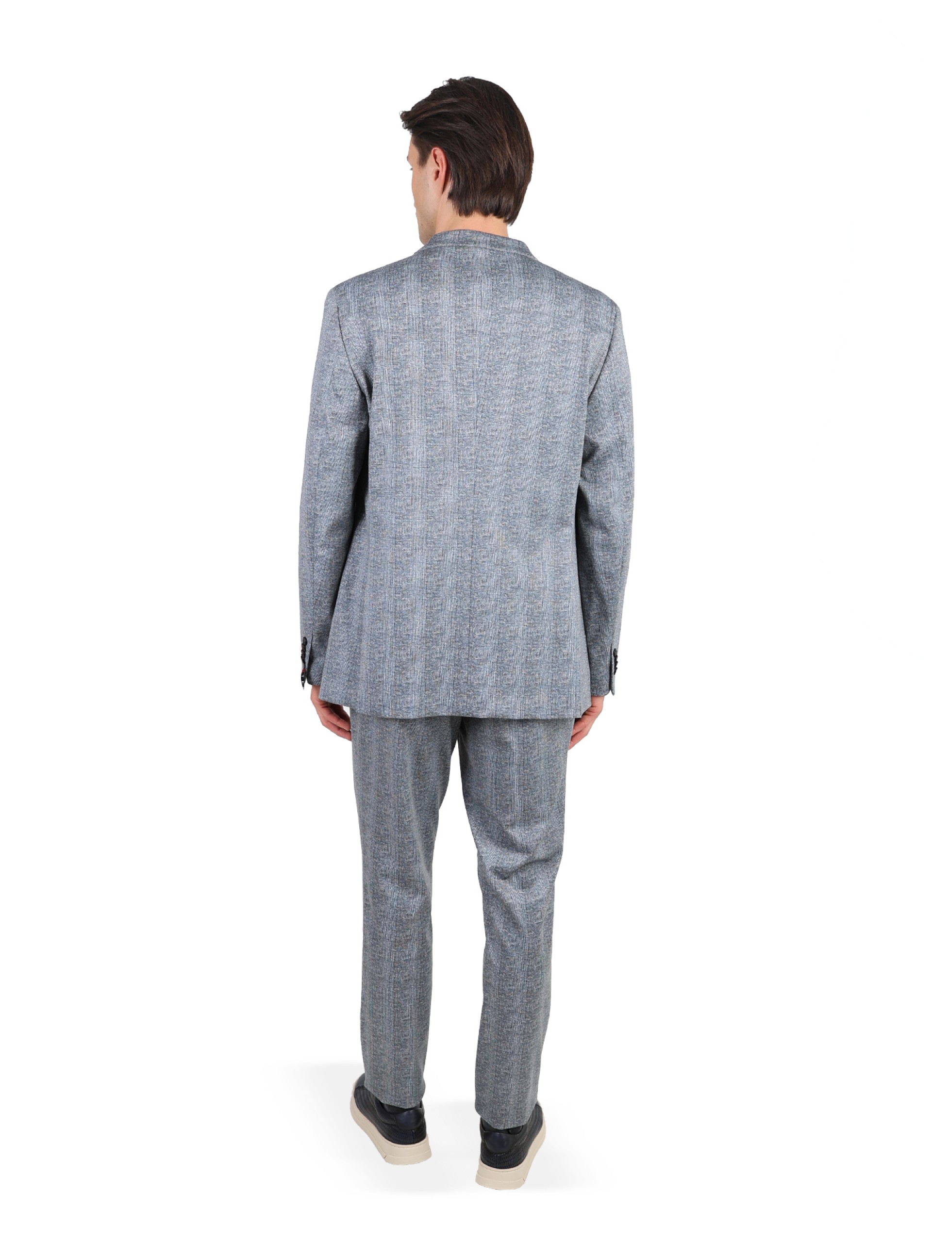 Traje elástico slim fit micro estampado