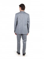 Fato slim fit el�stico micro padr�o