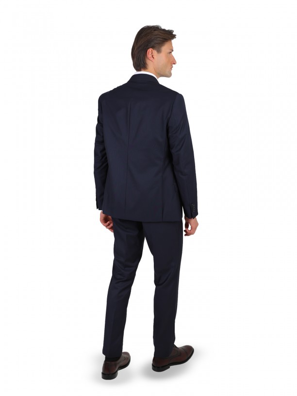 Traje liso slim fit