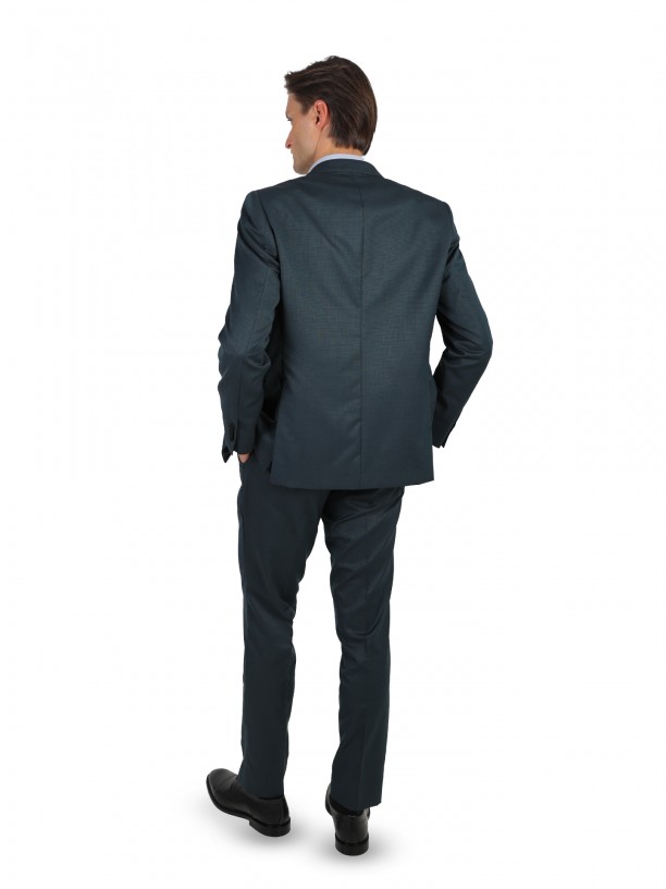 Fato de micro estrutura slim fit