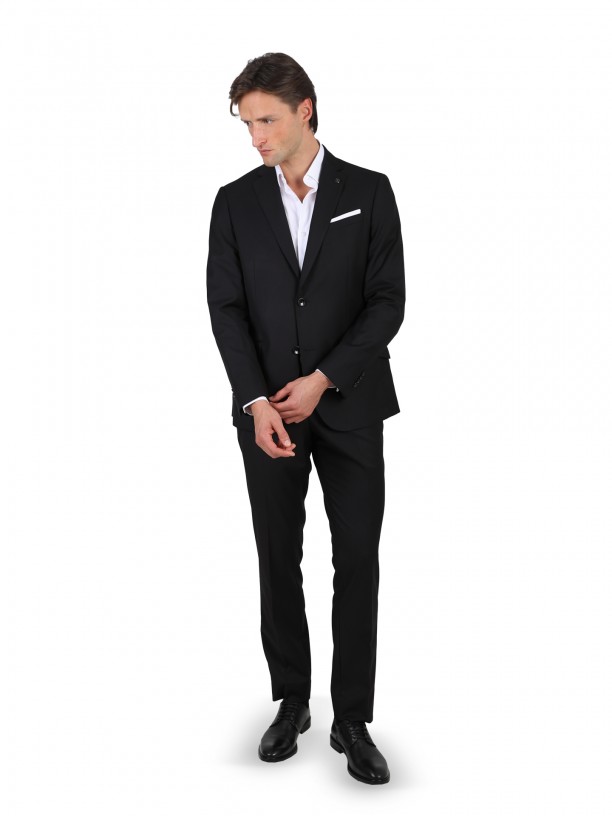 Plain slim fit suit