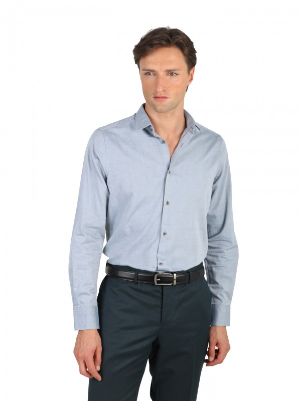 Slim fit plain shirt