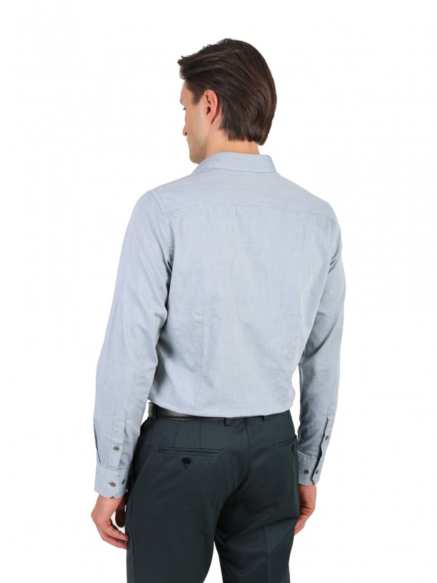 Slim fit plain shirt