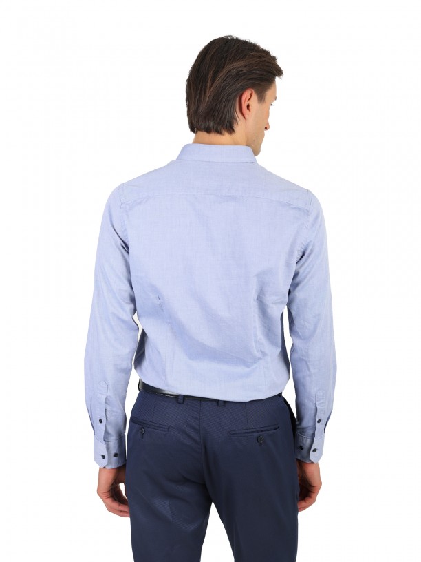 Slim fit plain shirt