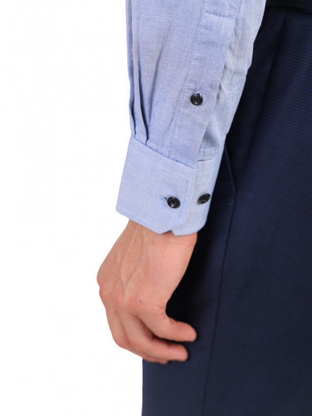 Slim fit plain shirt