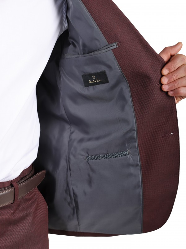 Fato de micro estrutura slim fit Fato de micro estrutura slim fit