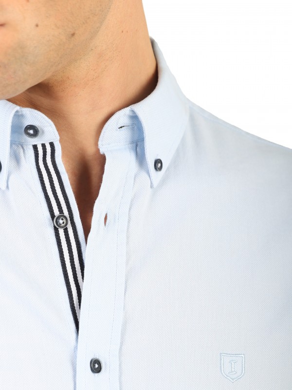 Camisa casual lisa regular fit Camisa casual lisa regular fit