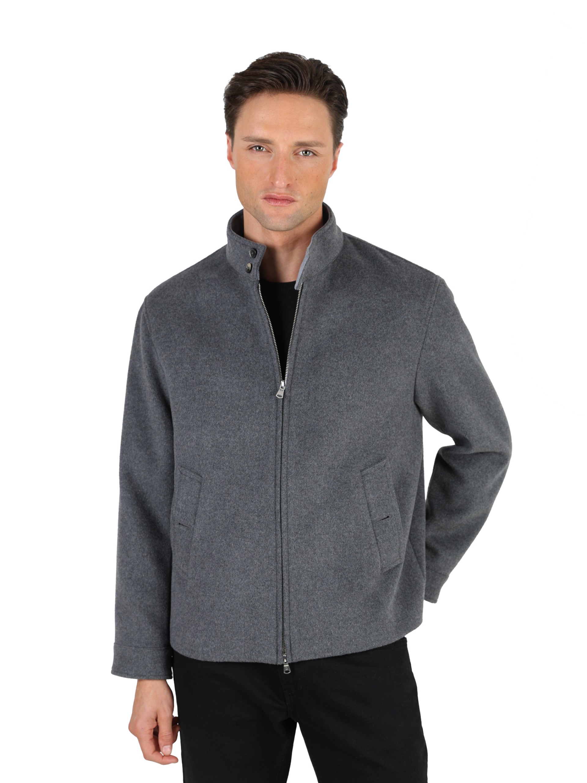 Blusão bomber de lã