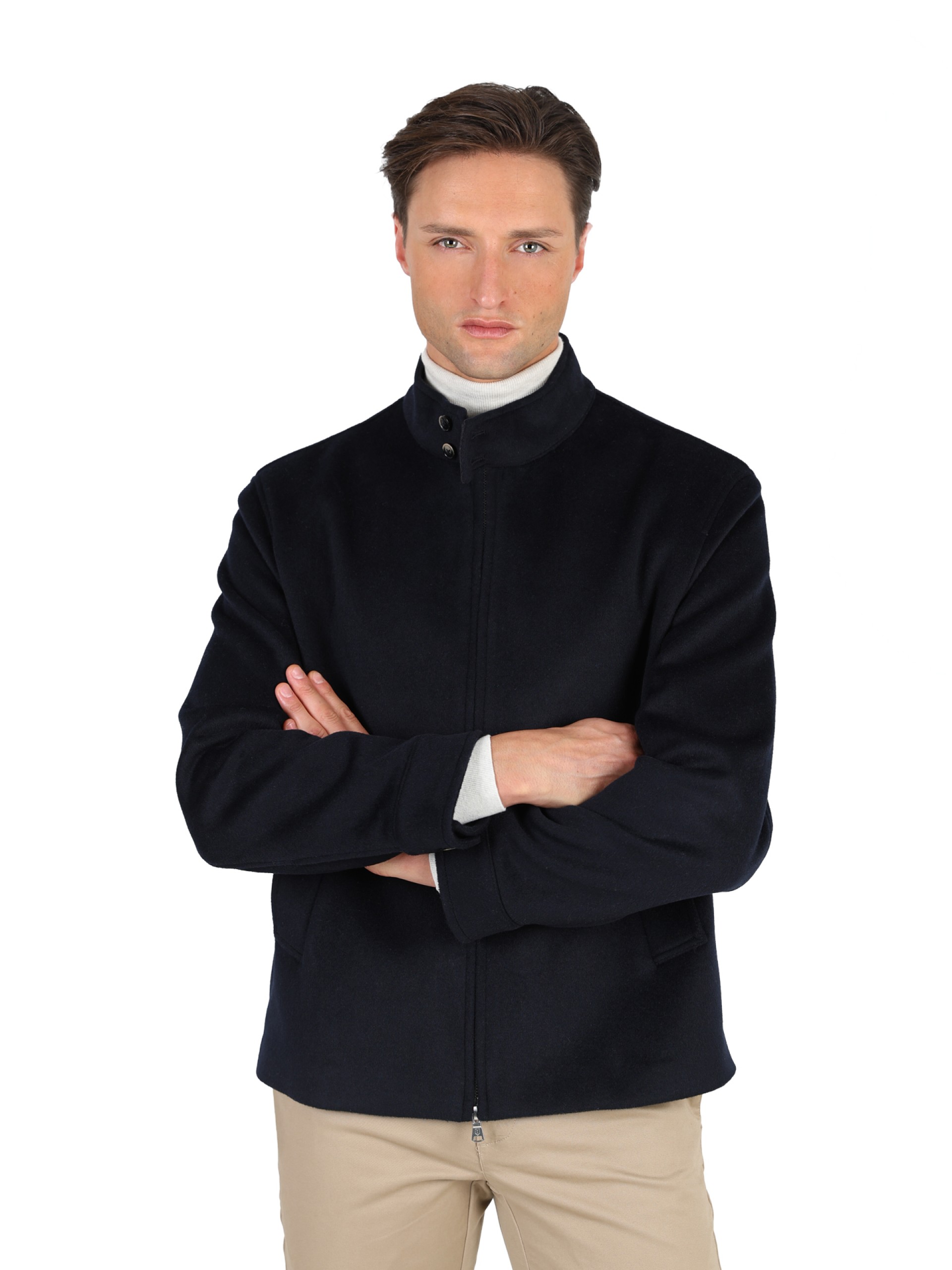 Blusão bomber de lã