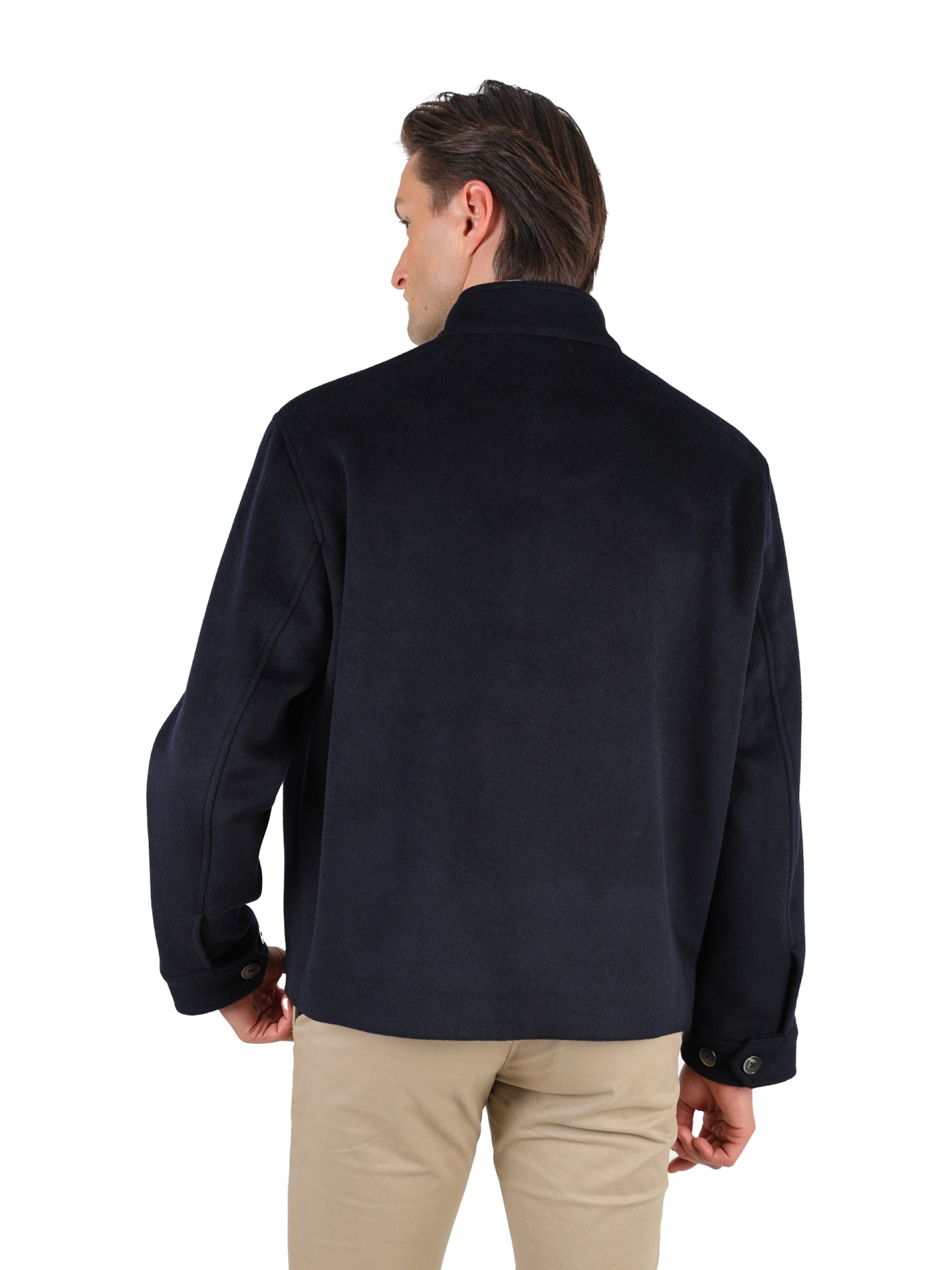 Blusão bomber de lã