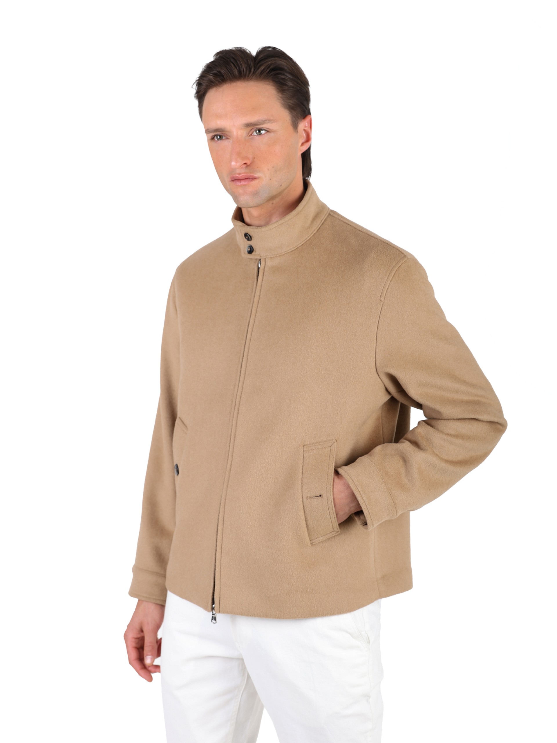 Blusão bomber de lã