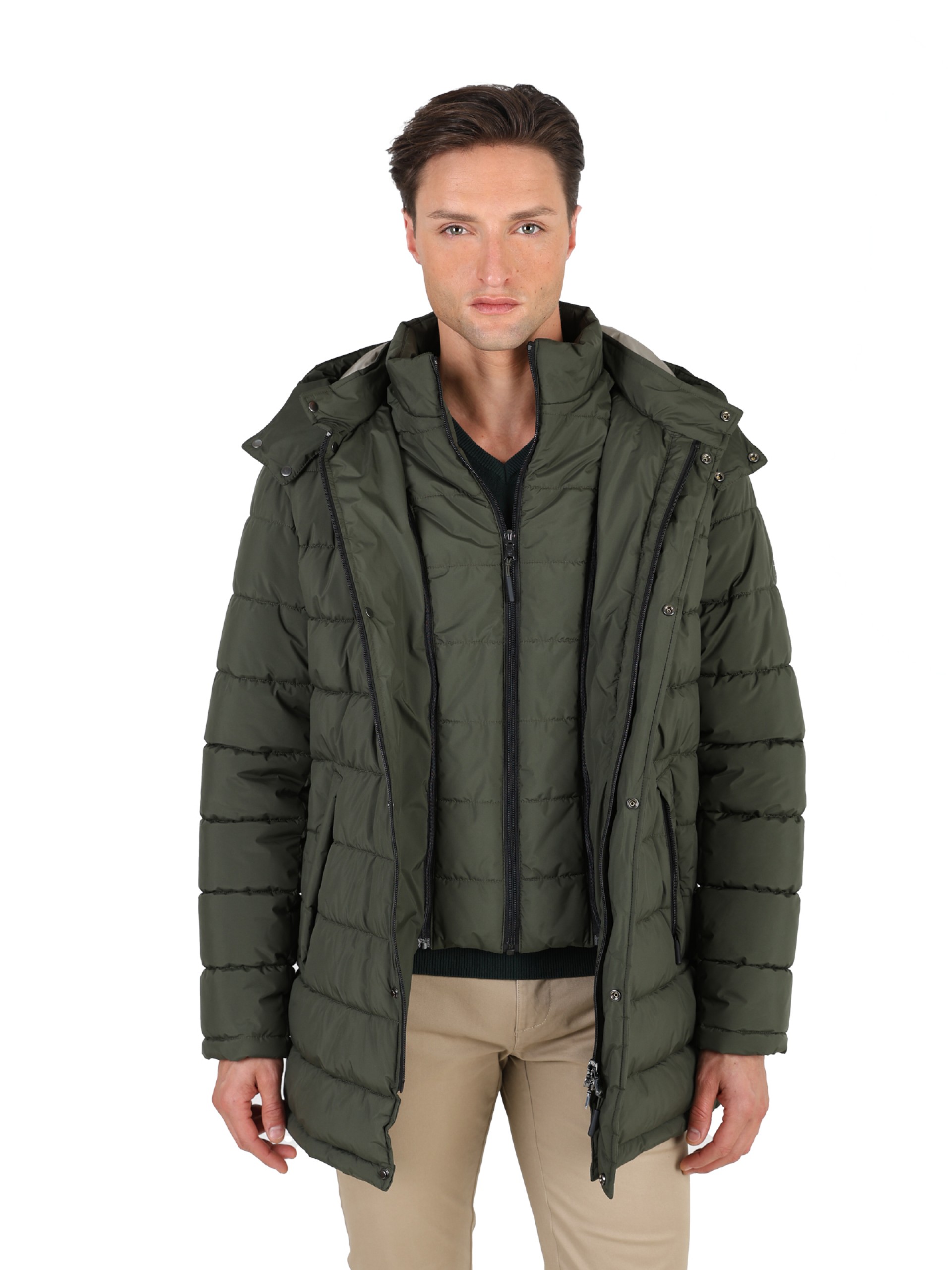 Parka técnica com vista interior