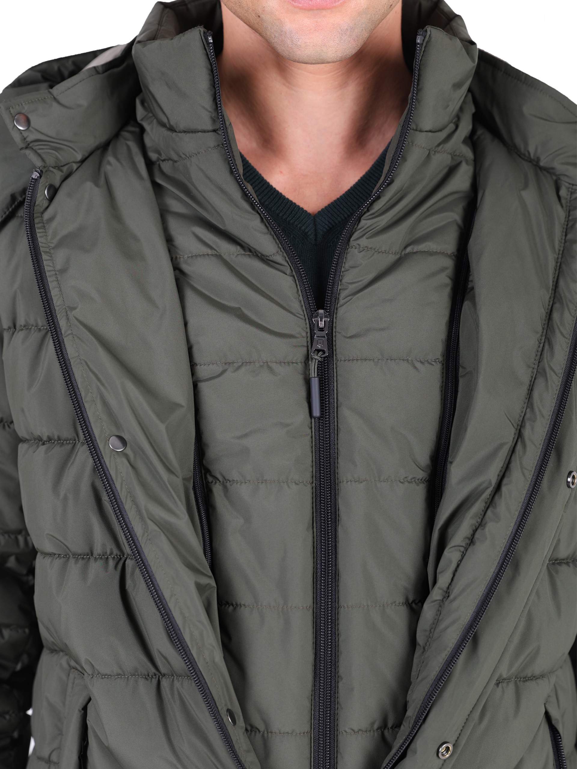 Parka técnica com vista interior