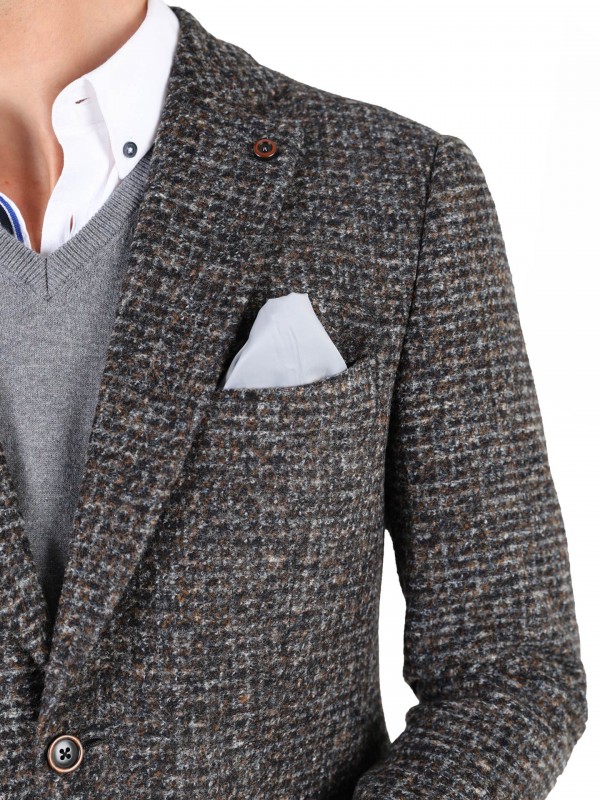 Wool blazer with embedded pocket square Wool blazer with embedded pocket square