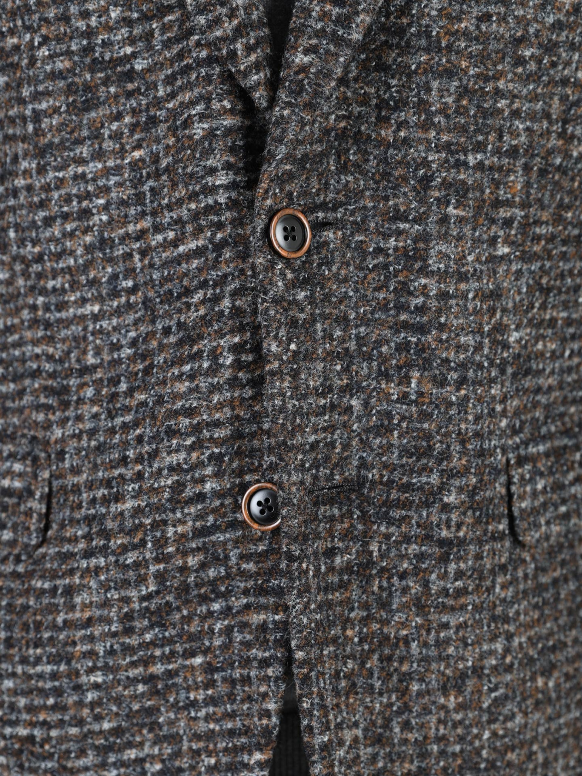 Wool blazer with embedded pocket square
