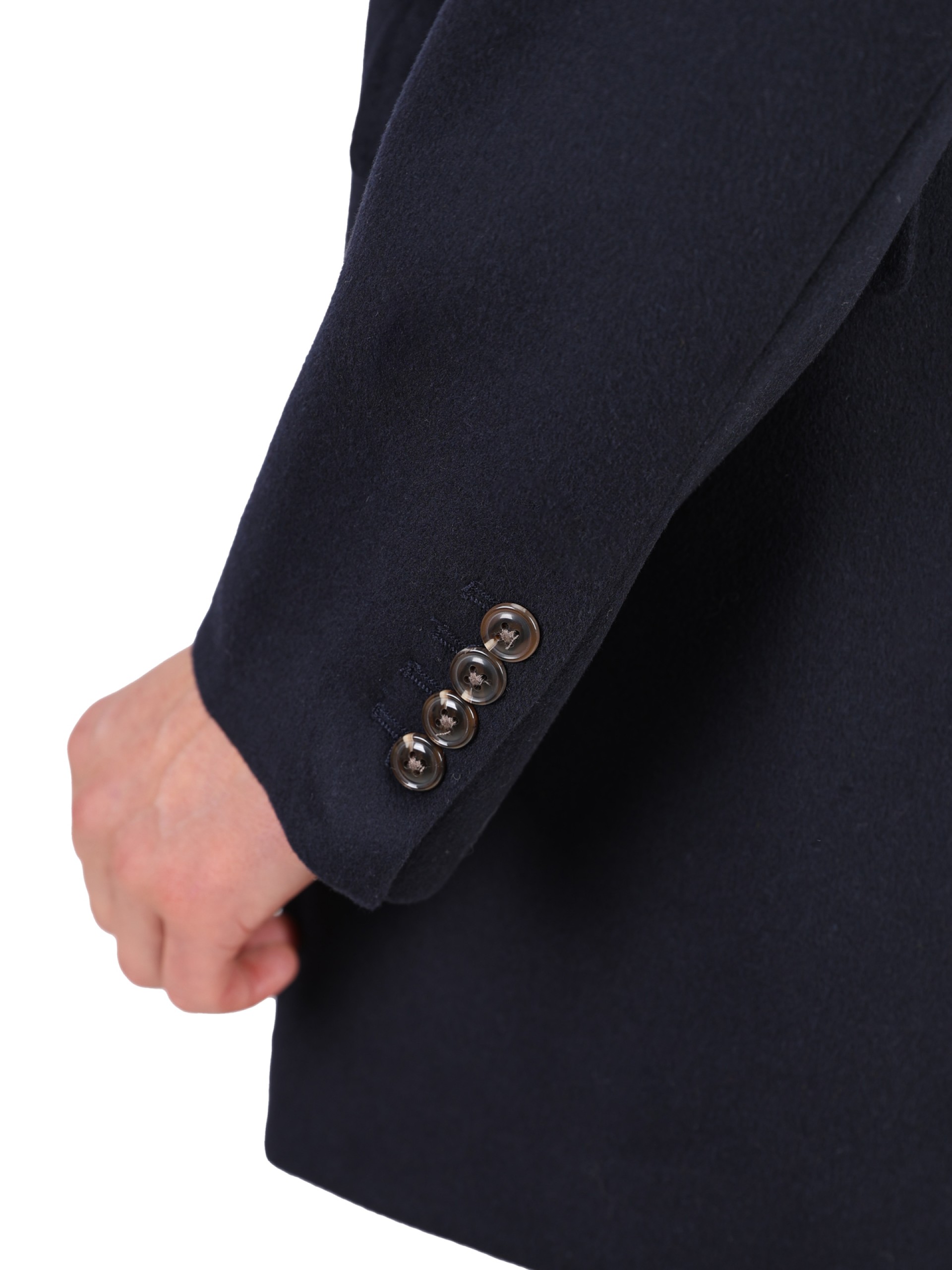 Sobretudo de lã trespassado