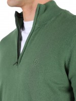 Camisola de malha meio fecho por zip