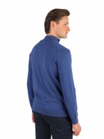 Camisola de malha meio fecho por zip