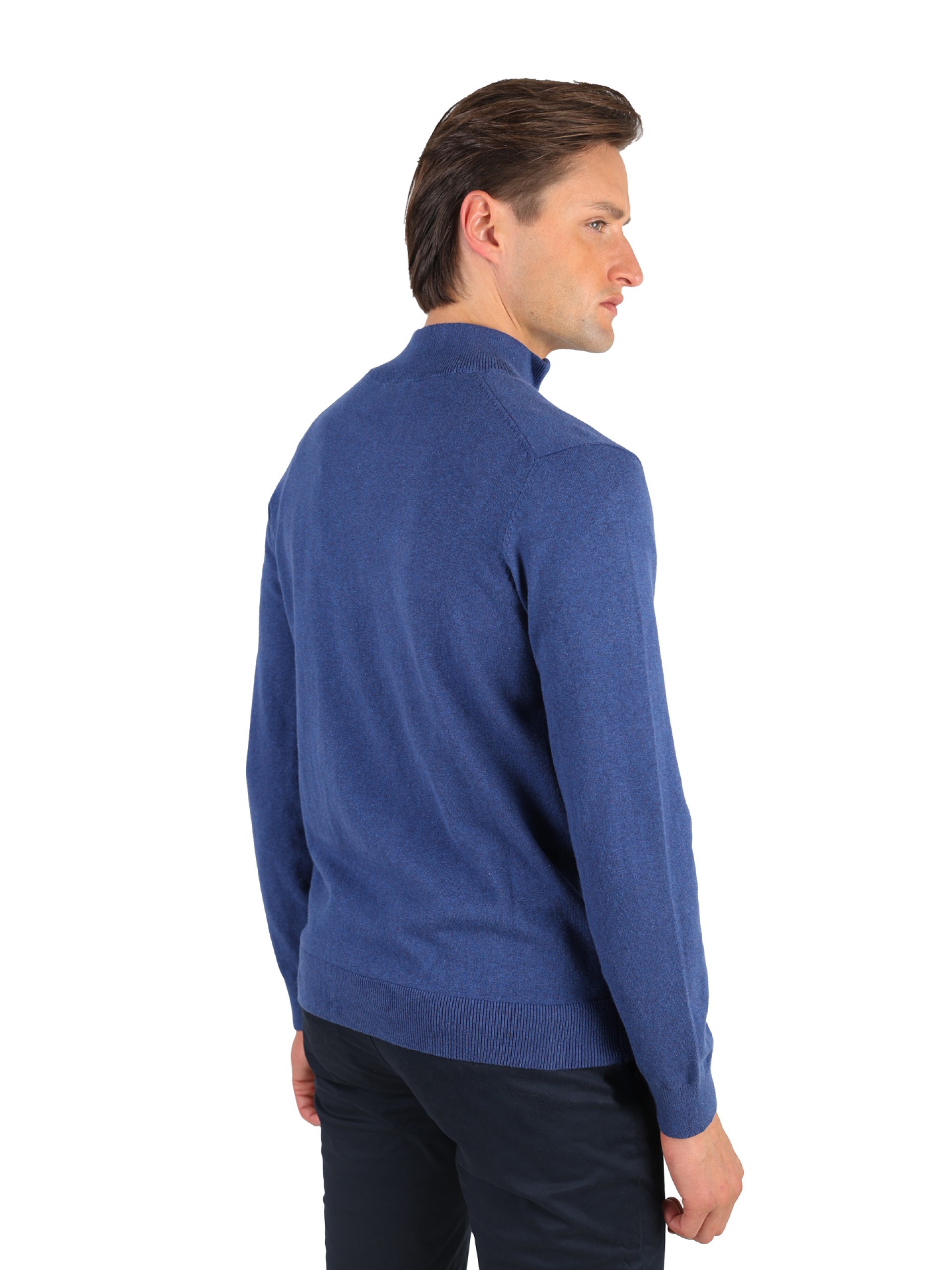 Camisola de malha meio fecho por zip