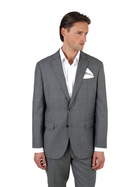Regular-fit micro-pattern wool suit Regular-fit micro-pattern wool suit