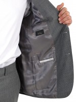 Regular-fit micro-pattern wool suit Regular-fit micro-pattern wool suit