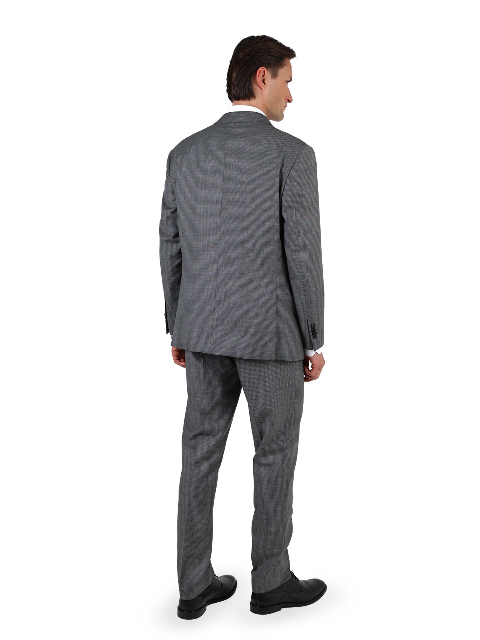 Traje de micro estampado regular fit de lana