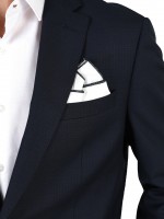 Regular-fit micro-pattern wool suit
