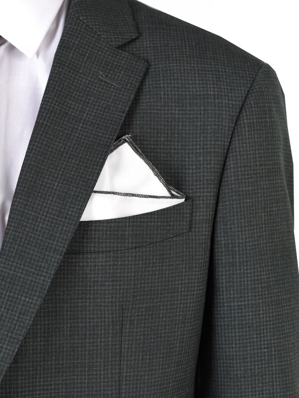 Regular-fit micro-pattern wool suit