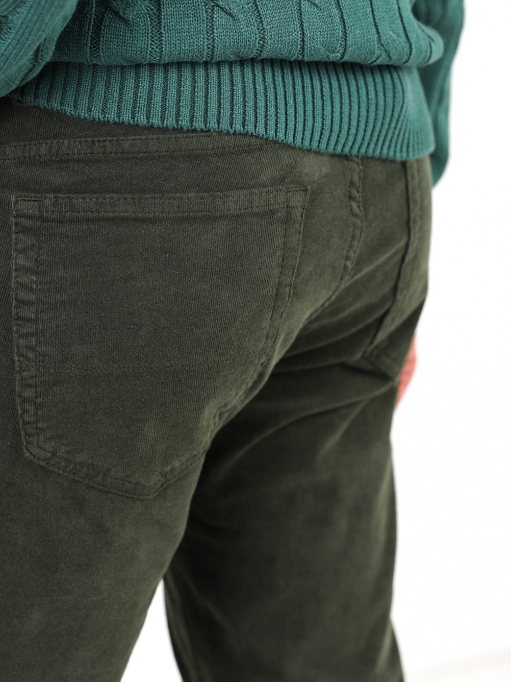Calça de bombazina slim fit