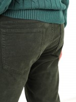 Calça de bombazina slim fit Calça de bombazina slim fit