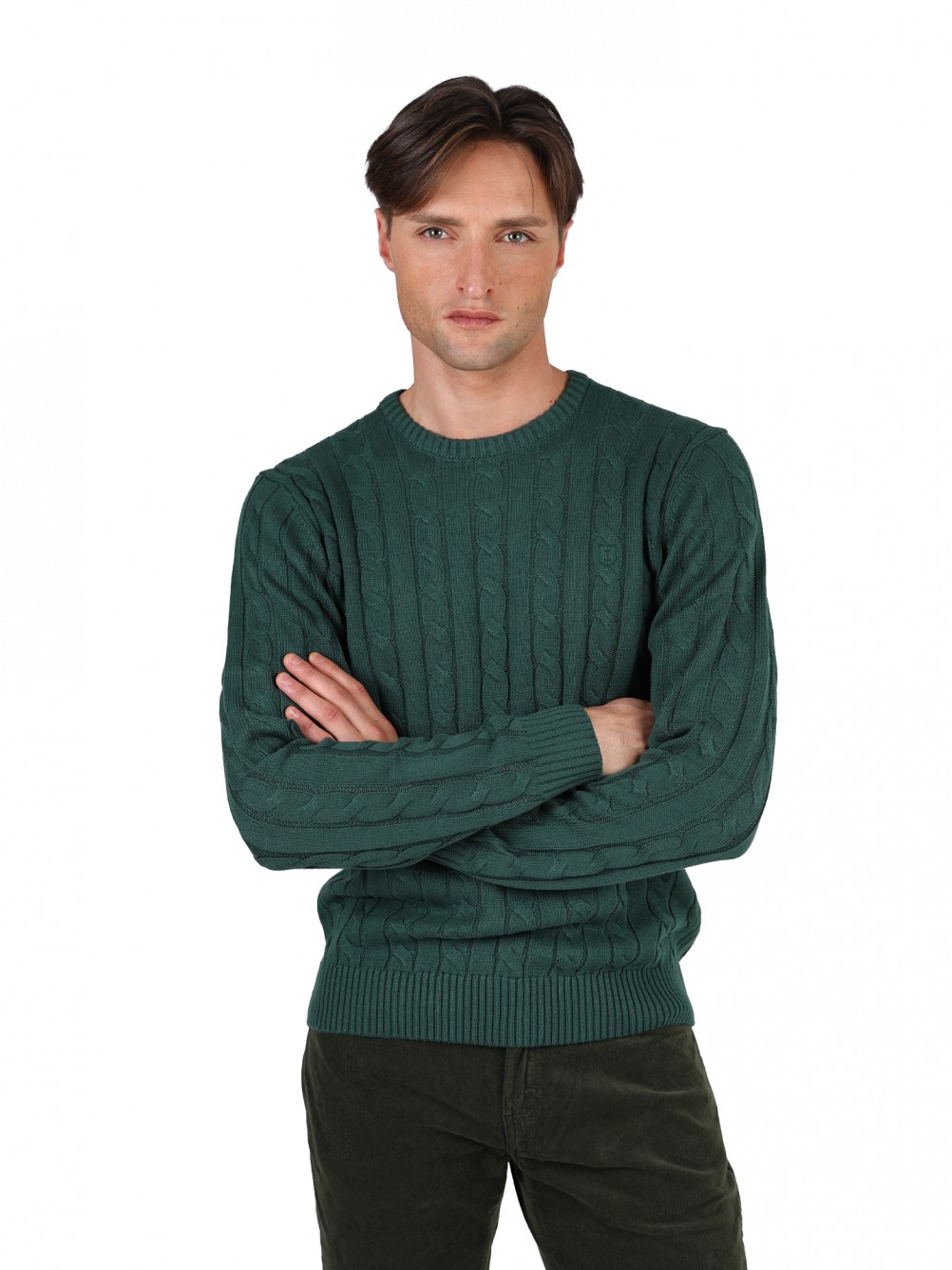 Cotton cable-knit sweater