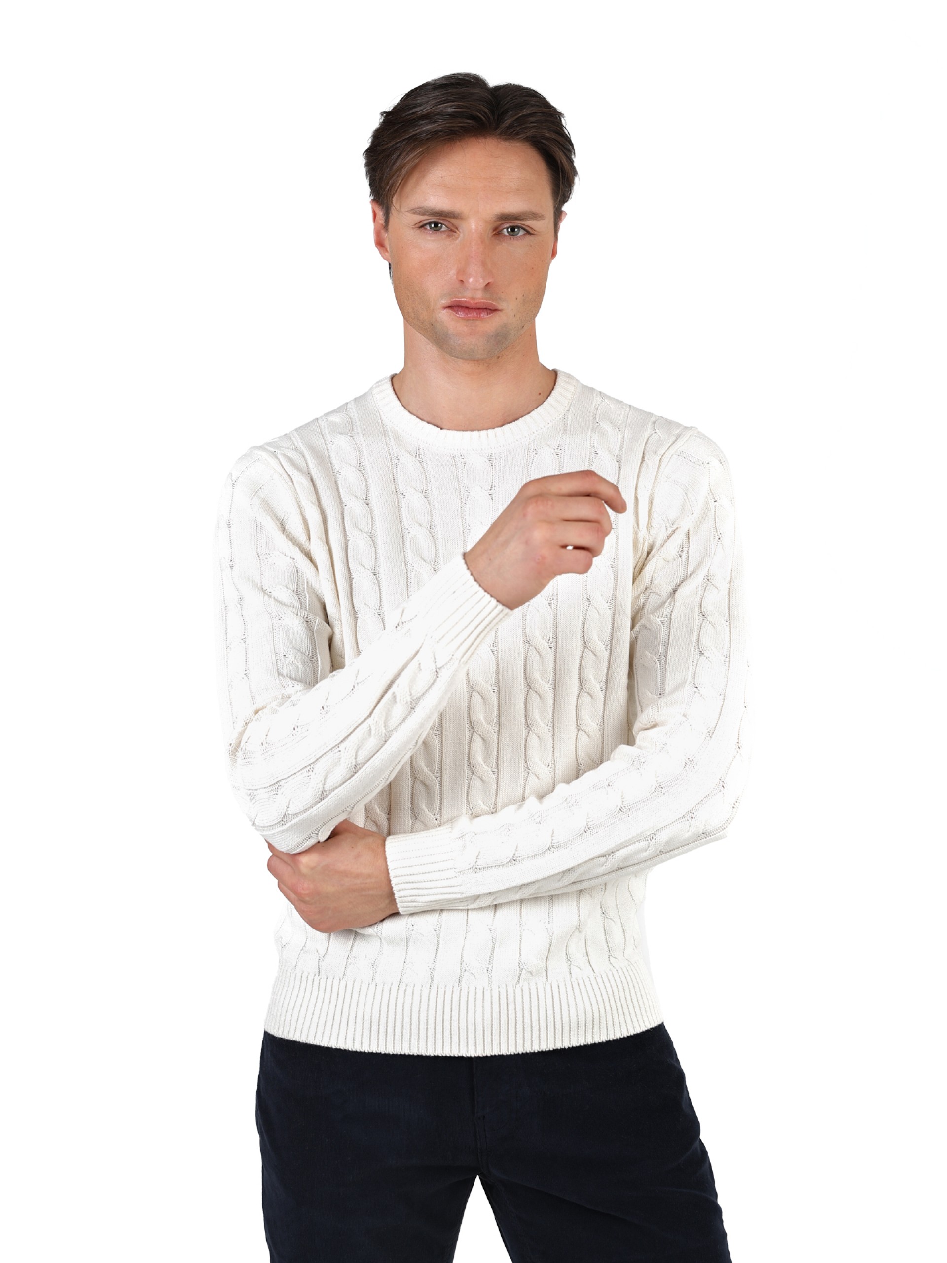 Cotton cable-knit sweater