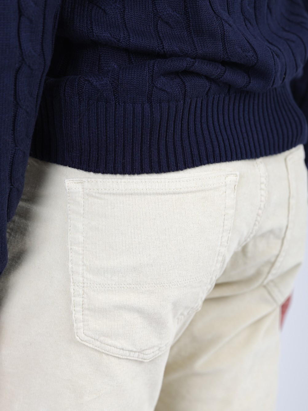 Calça de bombazina slim fit