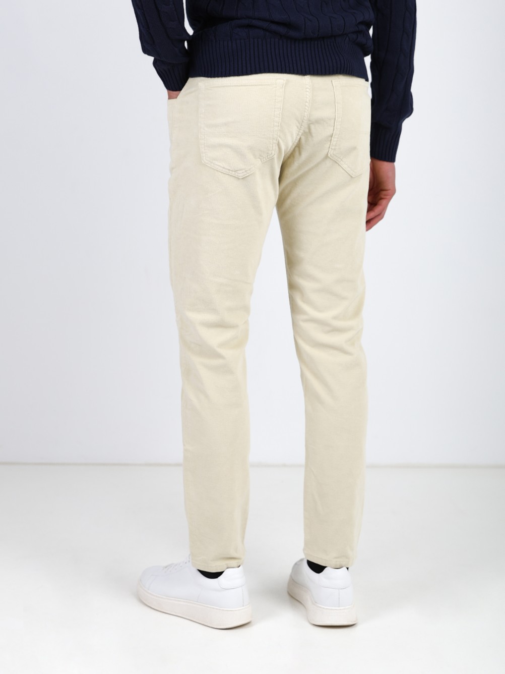 Calça de bombazina slim fit