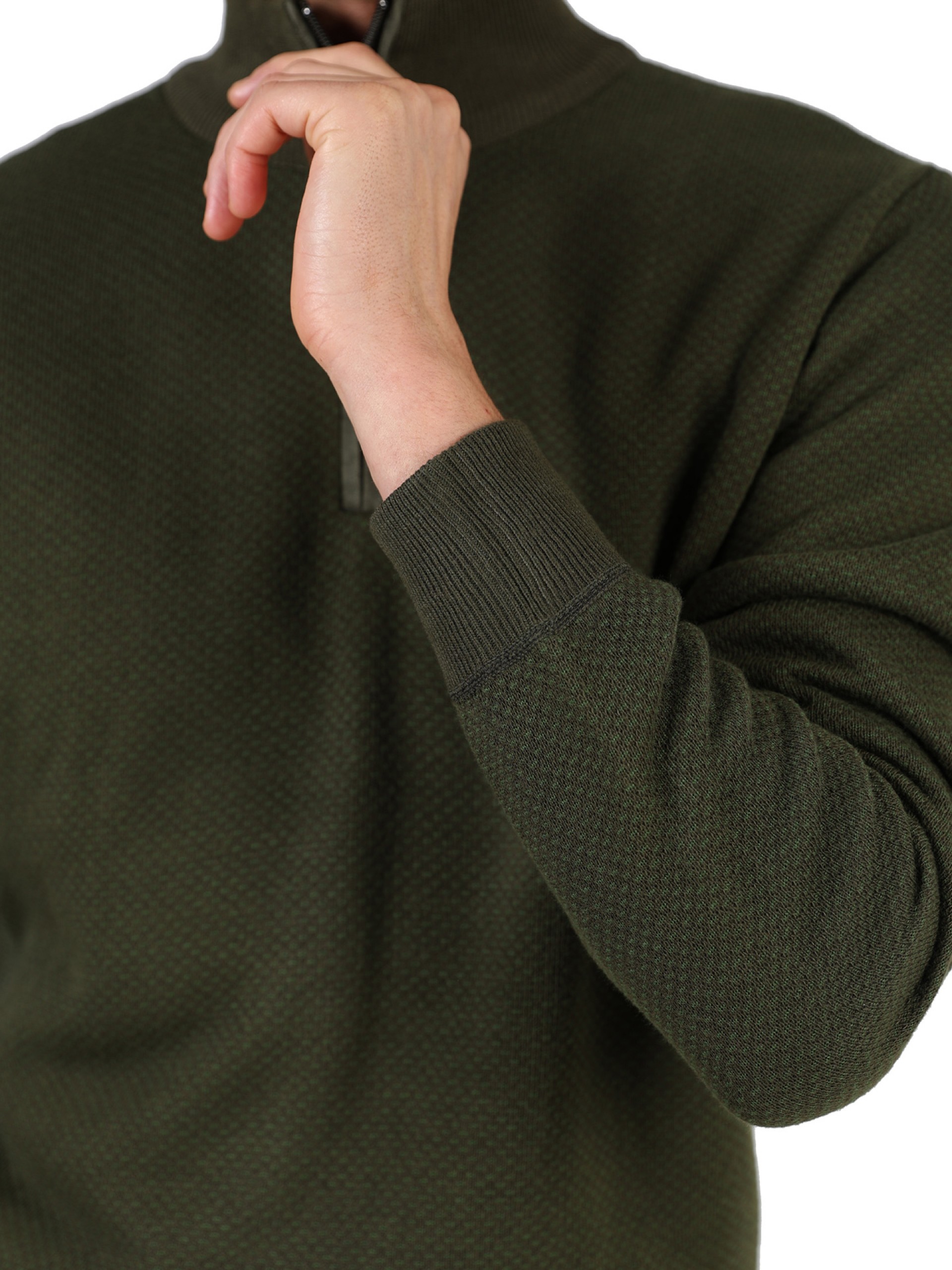 Polar half-zip knit