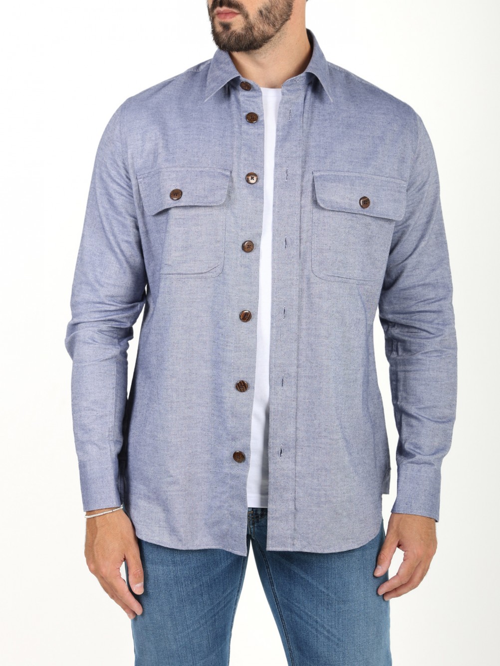 Camisa oversize com bolsos