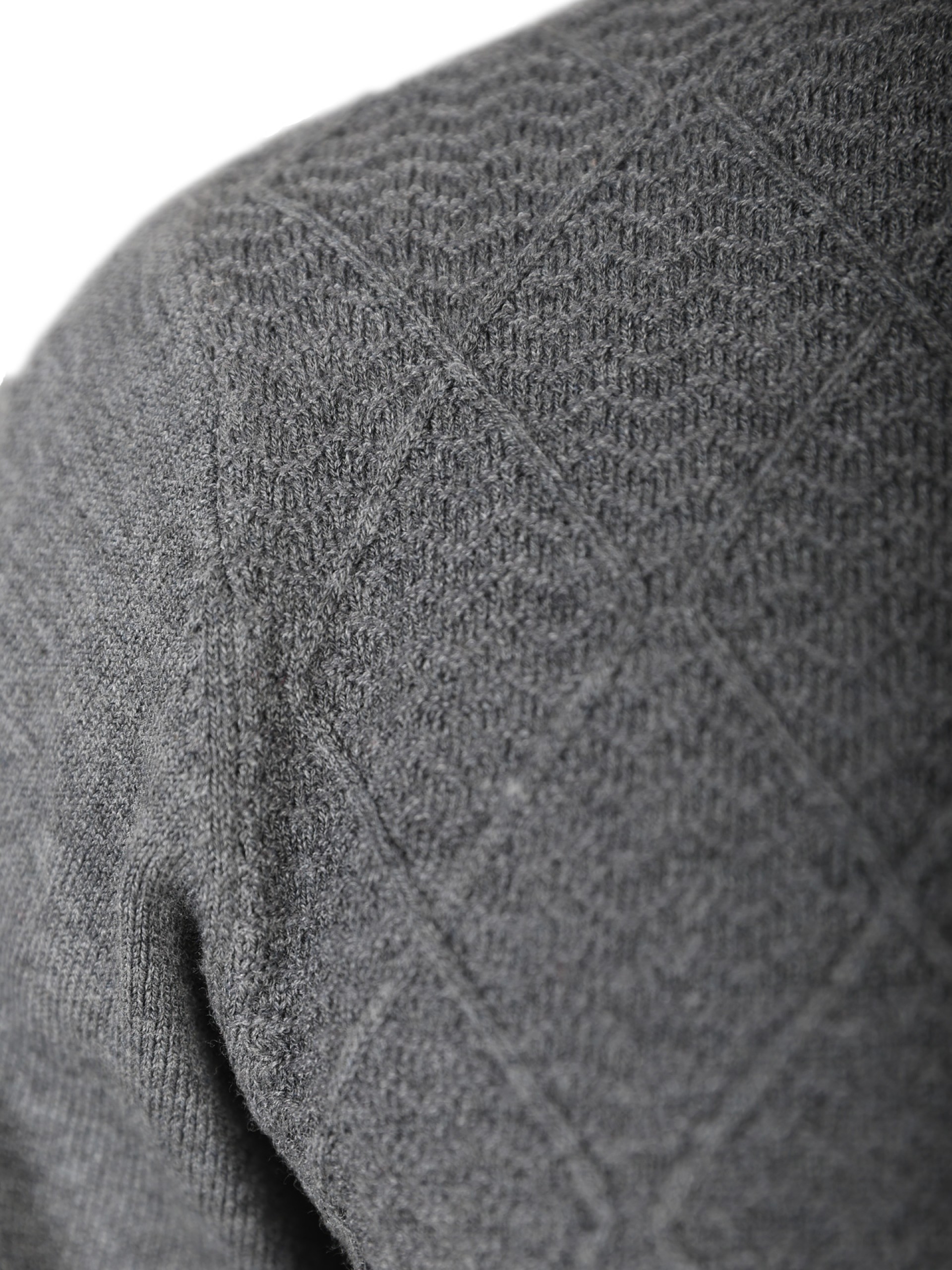 Camisola de gola alta com efeito entrançado