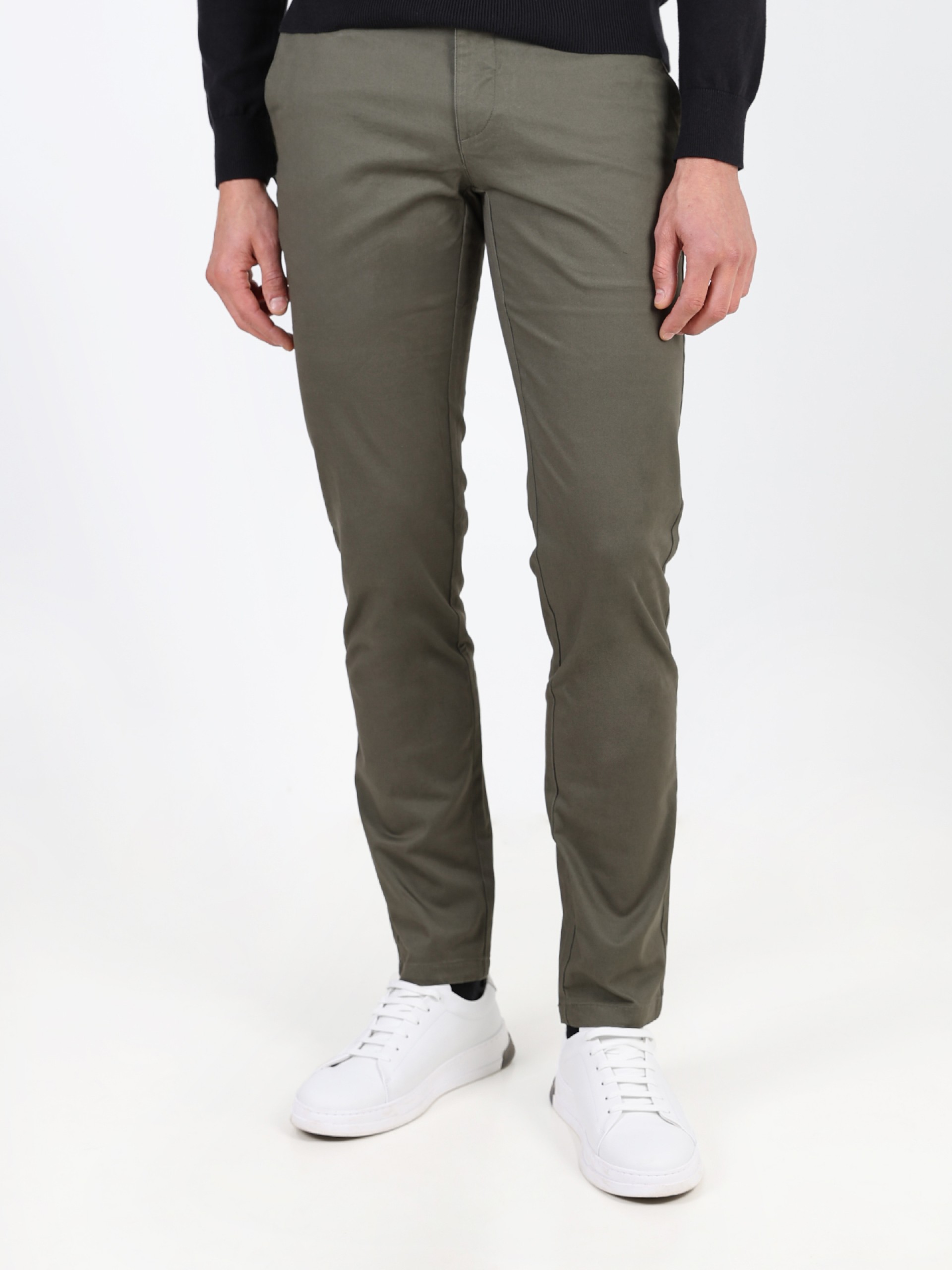 Stretch cotton chino pants