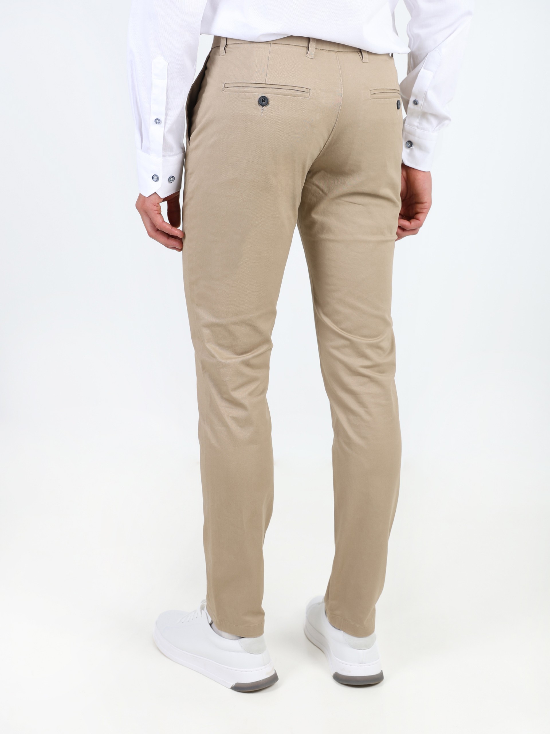 Pantalones chinos de algodón elástico