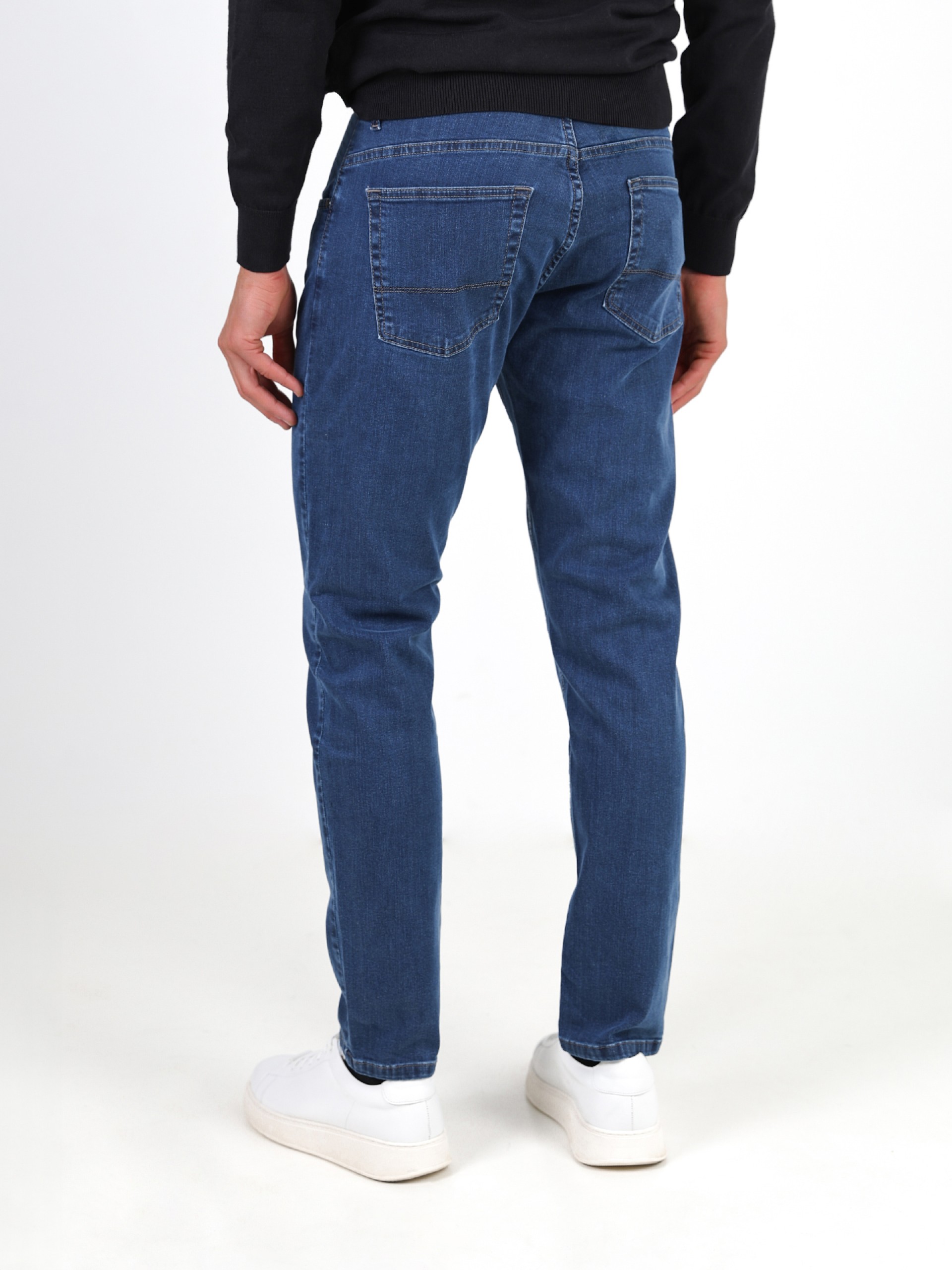 Calça de ganga algodão regular fit