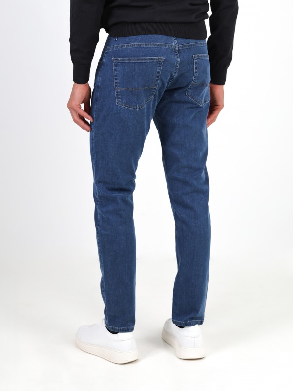 Calça de ganga algodão regular fit Calça de ganga algodão regular fit