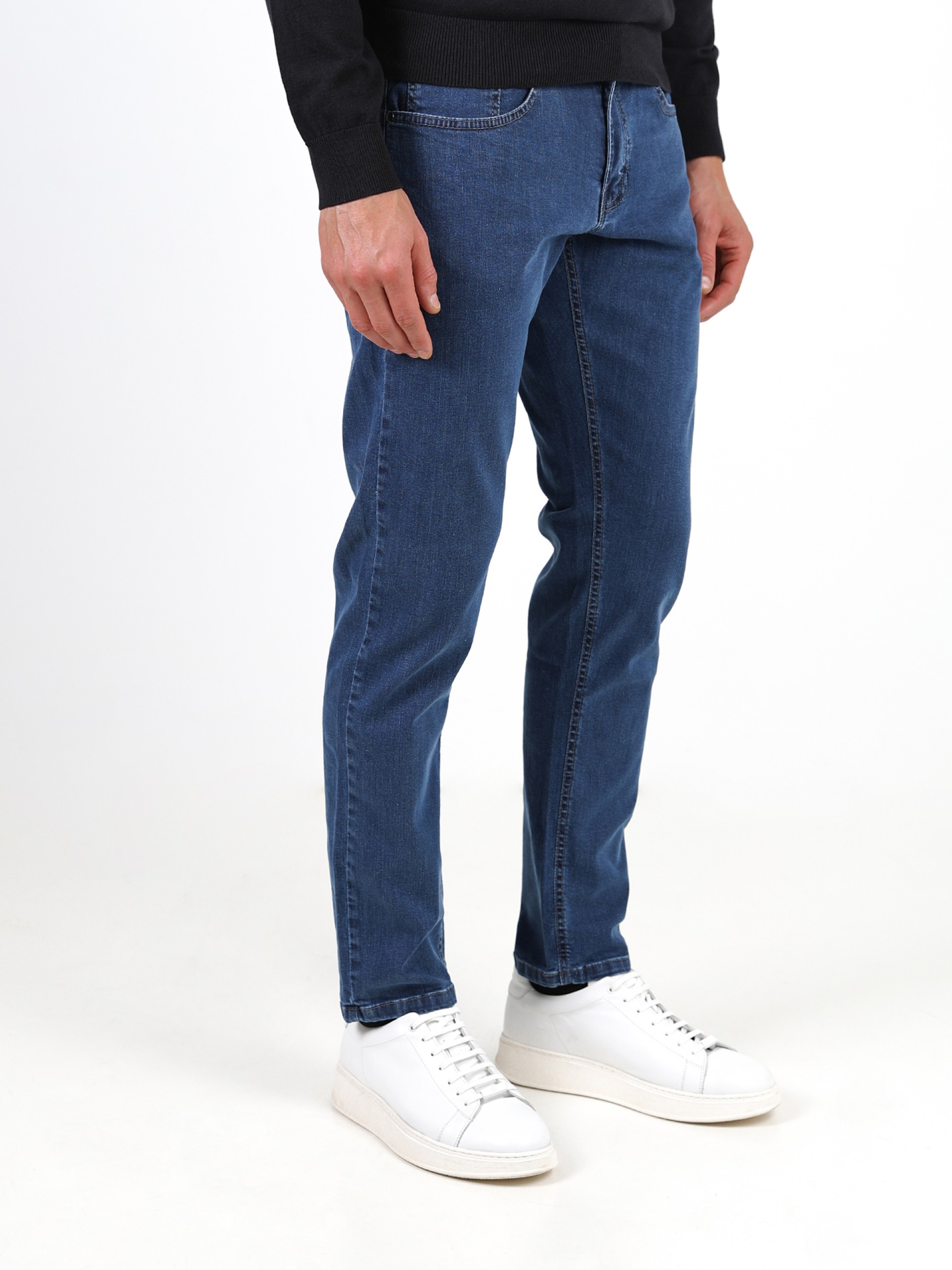Calça de ganga algodão regular fit