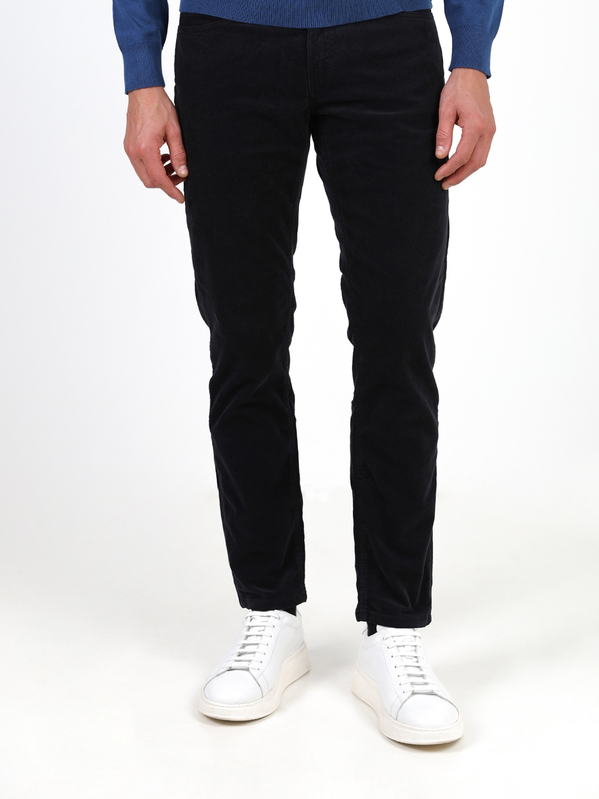 Calça de bombazina slim fit