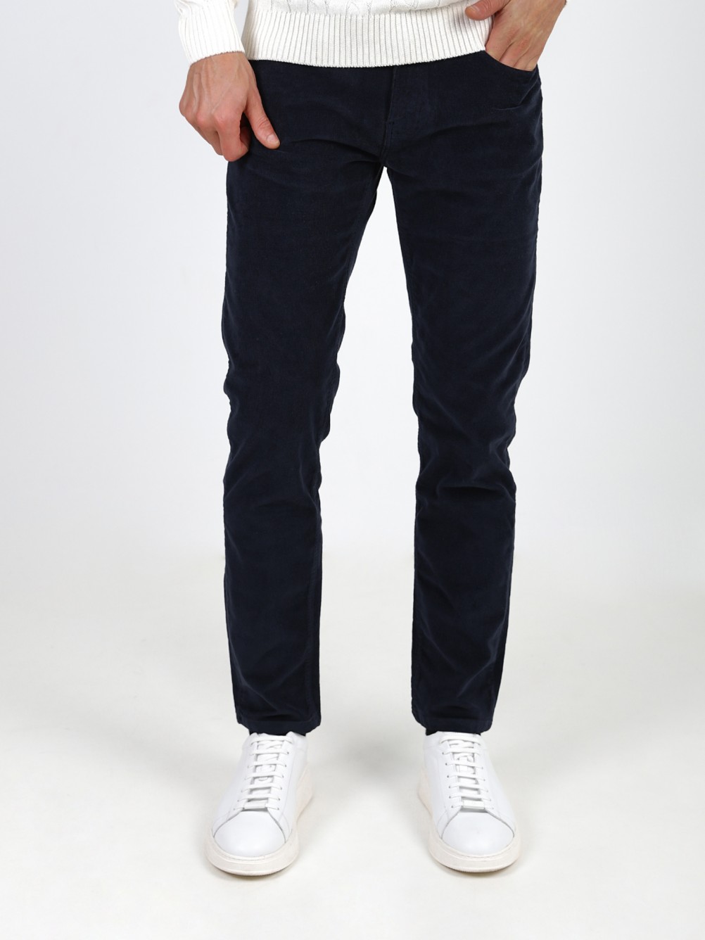 Calça de bombazina slim fit