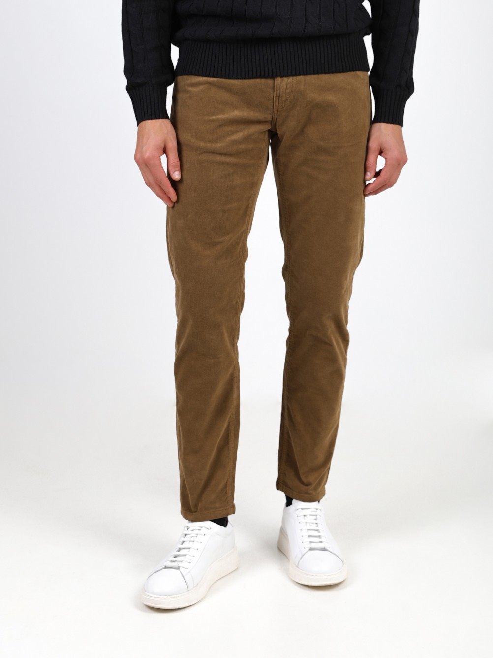 Calça de bombazina slim fit